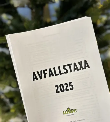 Mises avfallstaxa dokument för 2025
