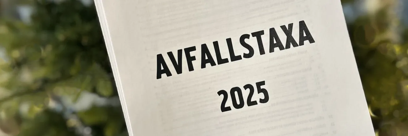 Mises avfallstaxa dokument för 2025